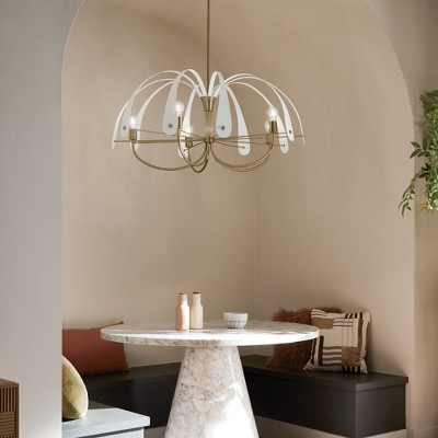 Petal 42.5 Inch 5 Light Champagne Bronze Chandelier