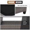 Tangkula Set of 4 Rattan Furniture Set Sofa Ottoman Cushion Garden Deck Patio Black - 3 of 4