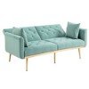 NicBex 65 Inch Loveseat,Modern Comfy Velvet Loveseat Sofa with Metal Feet,Accent 2-Seater Couch for Living Room - 2 of 4
