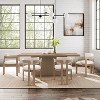 Christopher Knight Home Bentley Farmhouse 7pc Dining Set with Rubberwood Upholstered Chairs Natural Ash/Beige - 2 of 4
