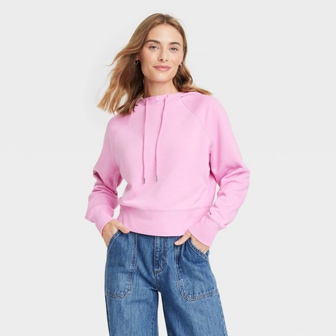 Pink hooded outlet top