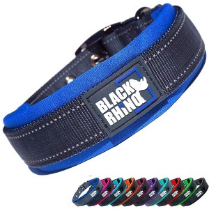 Black Rhino Ultra Soft Neoprene Padded Dog Collar - Small - Black - 1 of 4