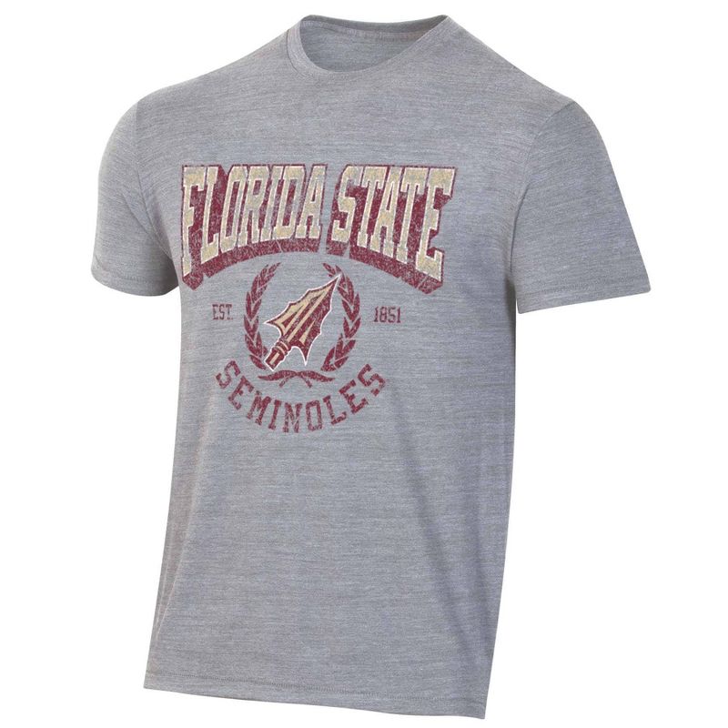NCAA Florida State Seminoles Men&#39;s Gray Triblend T-Shirt, 1 of 4