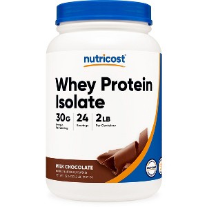 Nutricost Whey Protein Isolate Powder (Milk Chocolate) 2LBS - 30g of Protein per Serving, 24 Servings - 1 of 4
