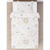 Sweet Jojo Designs Girl Twin Comforter Bedding Set Celestial Pink Gold and Grey 2pc - 3 of 4