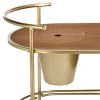 Alora 2 Tier Bar Cart With Bucket - BCT2502A - Brushed Gold/Natural - Safavieh - 3 of 4
