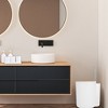 NewHome "9-Piece Bathroom Accessories Set – Black & White Trash Can, Lotion Dispenser, Soap Dispensers, Toothbrush Holder, Vanity Tray & More" Black - 4 of 4