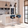 Sapphtopaz Adjustable Bar Stools with Bentwood Backrest, Modern High Chair with Footrest, Counter Height Bar Stools for Kitchen Island - 2 of 4