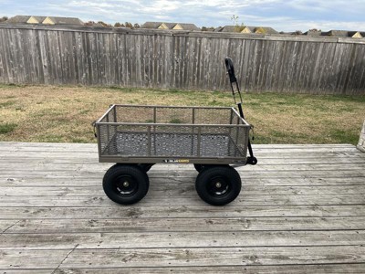 Gorilla Carts 8 Cu. ft. Steel Dump Cart (Model #Gcsd-8), 39-Inch x 28-Inch Steel Bed, 1200 lbs. Capacity, 13-inch Pneumatic Tires