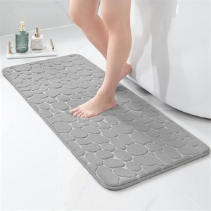 Evideco French Home Goods 3D Pebble Memory Foam Bath Mats - Bath Mat, Runner Mat, and Contour Mat Available in 10 Colors - 1 of 4