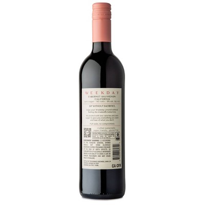 WEEKDAY Organic Cabernet Sauvignon Wine - 750ml Bottle