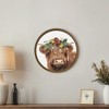 Creative Products Highland Floral Crown 20 x 20 Round Brown Framed Print - 4 of 4
