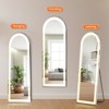 FONTOI Floor Standing Mirror with Stand, Wall Mirror, Wall Mounted Mirror, Makeup Mirror for Bedroom, Cloakroom, White, 19.6"*0.9"*62.9" - 2 of 4