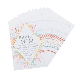Praise Him God of All Comfort Mini Cardstock Bookmarks Pack of 24 - 1 of 2