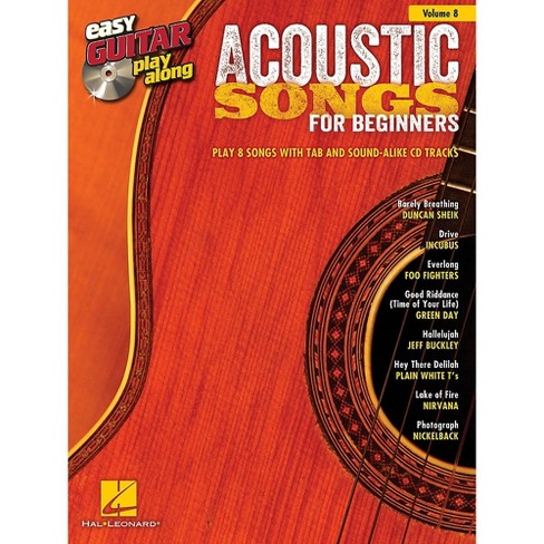 Hal Leonard Acoustic Songs For Beginners Easy Guitar Play Along Volume 8 Bookcd - 