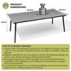 Crestlive Products Outdoor Dining Set Patio Dining Table Wooden-Like Top and Aluminum Frame Umbrella Hole - 2 of 4