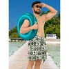 LA LEELA Men's Pareo Trunk Summer Sarong Wrap One Size Geometric Collage Black - 3 of 4