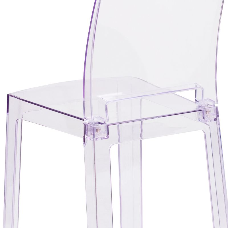 Emma and Oliver Ghost Chair with Square Back in Transparent Crystal, 6 of 13