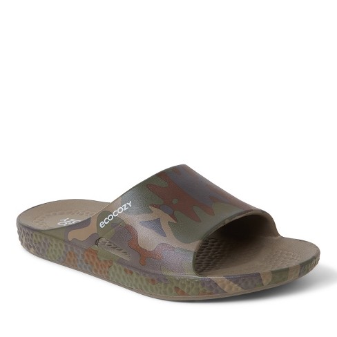 Dearfoams Ecocozy Women's Sustainable Comfort Slide Sandal - Camouflage ...