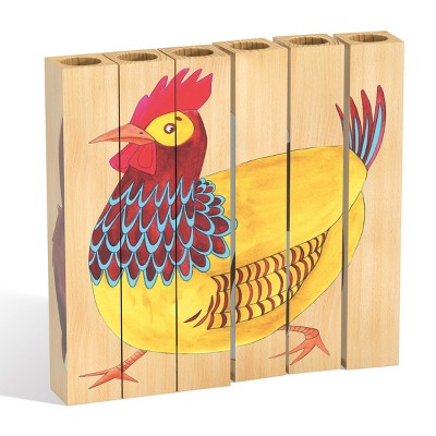 Quercetti Farm Wooden Puzzle - 4pk