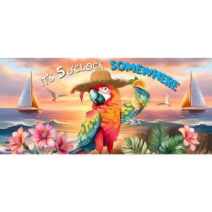 Briarwood Lane Summer Sunset Parrot Mini Mat 22x10 Indoor Outdoor For Summer Doormat - 1 of 2