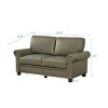 GDFStudio Coverdale Modern 59.5" Wood and Faux Leather Upholstered Loveseat With Nailhead Trim - 4 of 4