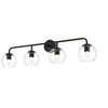 Elegant Lighting Genesis 4 light Black and Clear Bath Sconce - 4 of 4