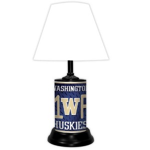 NCAA 18-inch Desk/Table Lamp with Shade, #1 Fan with Team Logo, Washington Huskies - 1 of 3