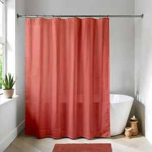 Evideco French Home Goods Extra Long Shower Curtain Liner Plastic 79"L x 71"W - 1 of 4