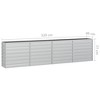 vidaXL Garden Raised Bed Silver Galvanized Steel 63 x 31.5 x 30.3 in - 126" x 15.7" x 30.3" - 4 of 4