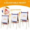 Kids Wooden Easel with Paper Roll,Adjustable Double Sided Wooden Kids Easel Drawing Board with Magnetic Chalkboard, for Kids 3+ - 4 of 4