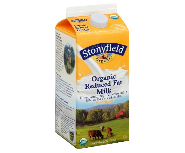 Stonyfield Organic 2% Milk - 0.5gal