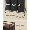 3-Compartment Laundry Sorter Hamper with Removable Bags, 43.5 Gal Capacity, Hook-and-Loop Fasteners, Ink Black and Rustic Brown - 3 of 4