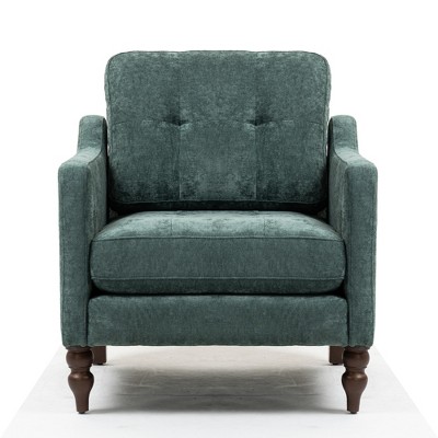 Vynxaria Comfy Chenille Chair with USB Port & Ergonomic Design for Living Room