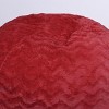 GlasFlength Bean Bag Seats Comfortable Premium Faux Fur Lounge Chair with Dual Layer Foam for Living Room Bedroom, Red, 45"*45"*30" - 3 of 4