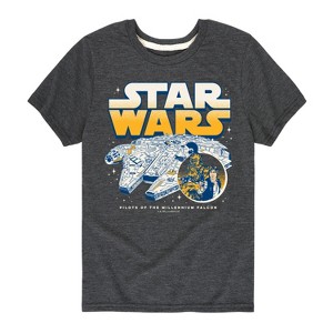 Boys' - Star Wars - Han Chewy Mil Falc Short Sleeve Graphic T-Shirt - 1 of 4