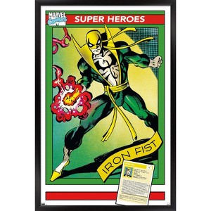 Trends International Marvel Trading Cards - Iron Fist Framed Wall Poster Prints - 1 of 4
