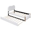 NicBex Twin/Full Bed Frame with Twin Trundle for Kids,Sturdy Wood Bed Frame with Upholstered Headboard for Living Room,Bedroom and Guest Room - 4 of 4