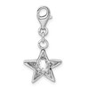 Black Bow Jewelry Sterling Silver April CZ Birthstone 13mm Star Clip-on Charm - 3 of 4