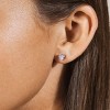 SHINE by Sterling Forever Sterling Silver 5mm Heart CZ Studs - 2 of 3