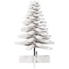Aghana Digitals 80cm White Solid Pine Wood Christmas Tree with Rotating Branches, Rustic DIY Design - 3 of 4