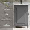 NicBex 20" Modern Matte Finish Small Bathroom Vanity with Top Ceramic Sink,Freestanding Vanity Cabinet with 1 Door&Basin,1.38"Pre-drilled Faucet - 2 of 4