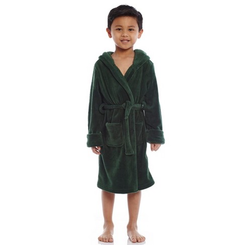 Leveret Kids Fleece Solid Color Hooded Robe Target