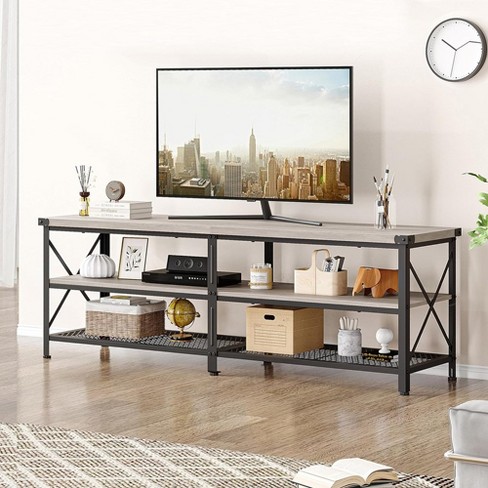 Trinity Tv Stand For 65+ Inch Tv, Industrial Entertainment Center Tv Media Console  Table, Farmhouse Tv Stand With Storage Shelves For Living Room : Target