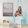 Tangkula Hanging Hammock Chair Macrame Swing Chair with Soft Cushion for Bedroom, Patio, Backyard, Balcony - 3 of 4