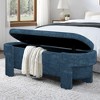 Grungis Linen Storage Benches,Upholstered Storage Ottoman with Large Storage Space,Ottoman Bench for Living Room,Bedroom - 2 of 4