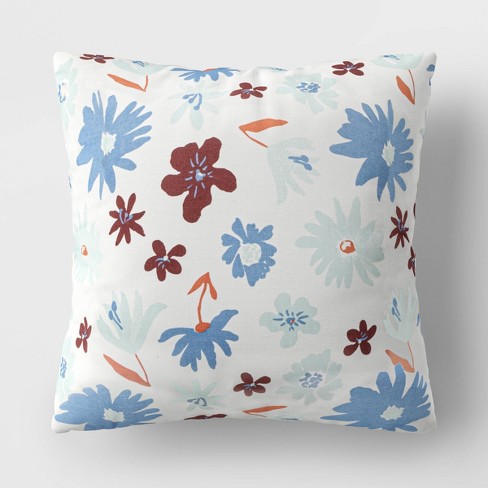 Multi-colored Spring Floral Throw Pillow (18x18) - The Pillow