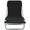 vidaXL Folding Sun Loungers 2 pcs Steel and Fabric Black - 4 of 4