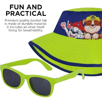 Nickelodeon Paw Patrol Boy's 4-Piece Kids Set, Long Sleeves Rash Guard Swim Shorts, Sunglasses & Bucket Hat (Size 4T) — фото 4