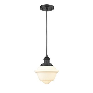 Oxford - 1 Light Cord Hung Mini Pendant In Traditional Style-8 Inches Tall and 7.5 Inches Wide - 1 of 3